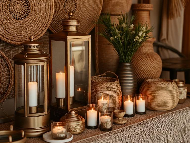 Vintage Arabic lanterns styled as event props